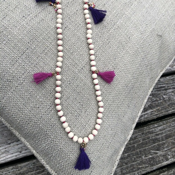 INC X Robert Rose Wood Bead Pink & Purple Necklace - Picture 1 of 8